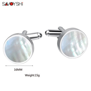Shell Cufflinks for Mens Shirt cuff buttons High Cufflinks