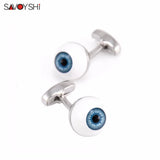 Eyeball Cufflinks for Mens French Shirt Enamel Cuff Links
