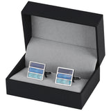 Square Enamel Cufflinks for Mens Tuxedo | Wedding Gift