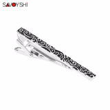 Classic High Enamel Engrave Pattern Tie Clip for Men