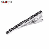 Classic High Enamel Engrave Pattern Tie Clip for Men