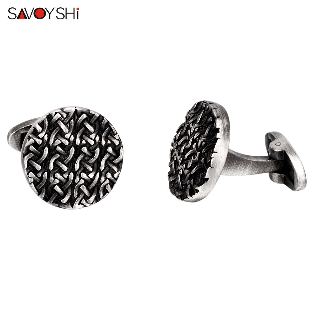 Vintage Style Cufflinks Mens Shirt Antique Silver Cuff Links Gift