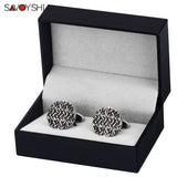 Vintage Style Cufflinks Mens Shirt Antique Silver Cuff Links Gift