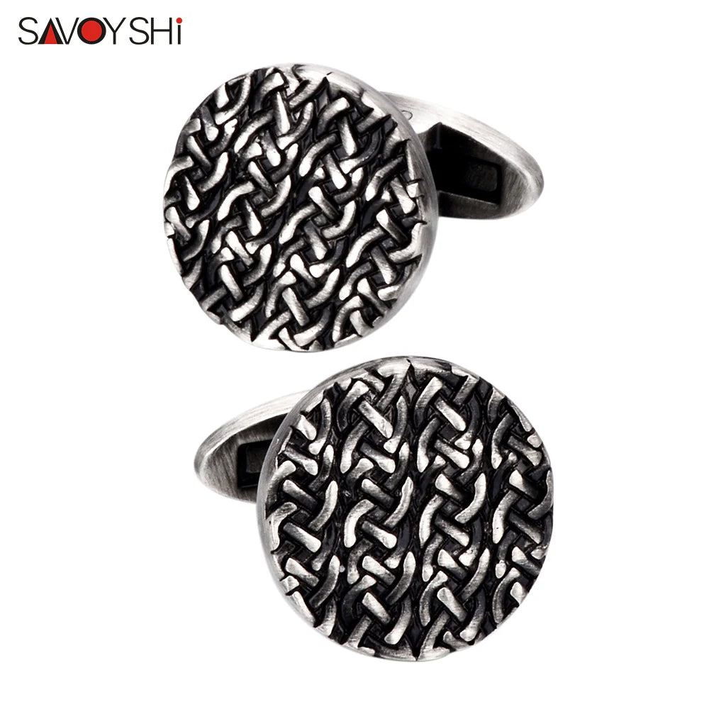 Vintage Style Cufflinks Mens Shirt Antique Silver Cuff Links Gift