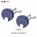 Star Stone Cufflinks for Mens Shirt Cuffs High Cuff links