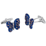 Enamel Butterfly Cufflinks High Polishing Metal Buttons for Wedding Gift