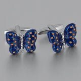 Enamel Butterfly Cufflinks High Polishing Metal Buttons for Wedding Gift