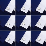 26 Letter Enamel Cufflinks Mens High Shirt Round Cuff links Wedding Groom