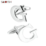 26 Letters Cufflinks for Mens Shirt Accessories Wedding Gift Gemelos