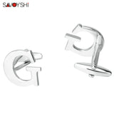 26 Letters Cufflinks for Mens Shirt Accessories Wedding Gift Gemelos