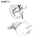 26 Letters Cufflinks for Mens Shirt Accessories Wedding Gift Gemelos