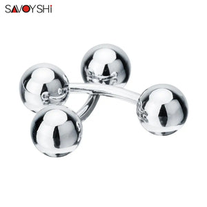 Metal Ball Cufflinks for Mens Shirt High Cuff Buttons