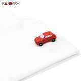 Car Model Cufflinks for Mens Shirt High Enamel Red Novelty Men Jewelry