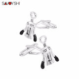 Corkscrew Mens Cufflinks High Novelty Enamel