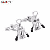 Corkscrew Mens Cufflinks High Novelty Enamel