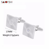 Crystal Cufflinks for Men High Square Cuff Buttons Gift