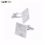 Crystal Cufflinks for Men High Square Cuff Buttons Gift