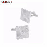 Crystal Cufflinks for Men High Square Cuff Buttons Gift
