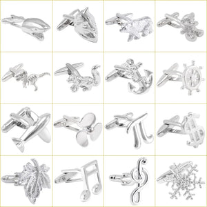 High Novelty Silver Cuff Links for Mens Shirt Cuff