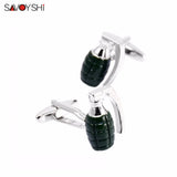 Dark Green Mens Cufflinks Enamel Cufflink High Jewelry