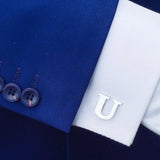 High Silver Plated U Cufflinks for Men Wedding Gift
