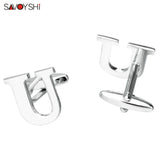 High Silver Plated U Cufflinks for Men Wedding Gift