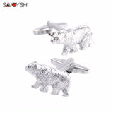 Polar Bear Cufflinks for Men Shirt Cuff High Animal Jewelry