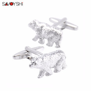 Polar Bear Cufflinks for Men Shirt Cuff High Animal Jewelry
