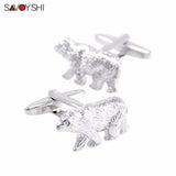 Polar Bear Cufflinks for Men Shirt Cuff High Animal Jewelry