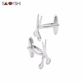Scissors Model Cufflinks for Mens Cuff buttons High Shirt Cuff links