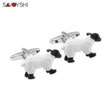 Sheep Cufflinks Enamel Cuff Links French Shirt Jewelry