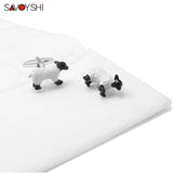 Sheep Cufflinks Enamel Cuff Links French Shirt Jewelry
