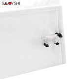 Sheep Cufflinks Enamel Cuff Links French Shirt Jewelry