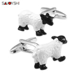 Sheep Cufflinks Enamel Cuff Links French Shirt Jewelry