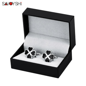Enamel Plant Cufflinks for Men Wedding Gift Accessories