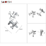 Silver Plated Aircraft Model Cufflinks for Men - Fine Gift