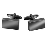 Square Silver Cufflinks for Men - Engraving Logo, Special Gift