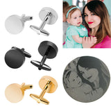 Personalized Photo Cufflinks Family Memorial Gift Wedding Cuff Links