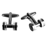 Funny Dumbbel Cufflinks for Mens Silver Gun Shirt Cuff