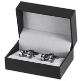 Funny Dumbbel Cufflinks for Mens Silver Gun Shirt Cuff