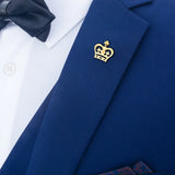 Crown Brooch Pin Badges High Metal Lapel Pin for Suit Coat Hats
