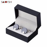 High Cufflinks for Mens Shirt Round Star Stone Cuff link Gift