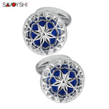 High Metal Hollow Pattern Cufflinks for Men