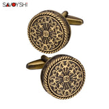 Vintage Bronze Pattern Men's Cufflinks Gift