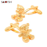 Teddy Bear Cufflinks for Men High Metal Lifelike Animal Shirt Accessories