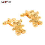Teddy Bear Cufflinks for Men High Metal Lifelike Animal Shirt Accessories