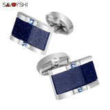 Star Stone Cufflinks for Mens Shirt High Square Cufflinks