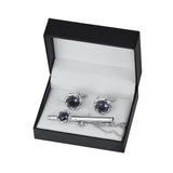 Starry Sky Stone Crystals Tie Clip&Cufflinks Set for Men