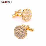 Crystal Cufflinks For Men High Round Cufflink Jewelry Wedding Gift