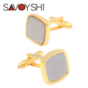 Carbon Fiber Cufflinks Mens Wedding Grooms Gift